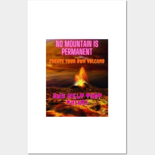 Mountain Volcano Posters and Art